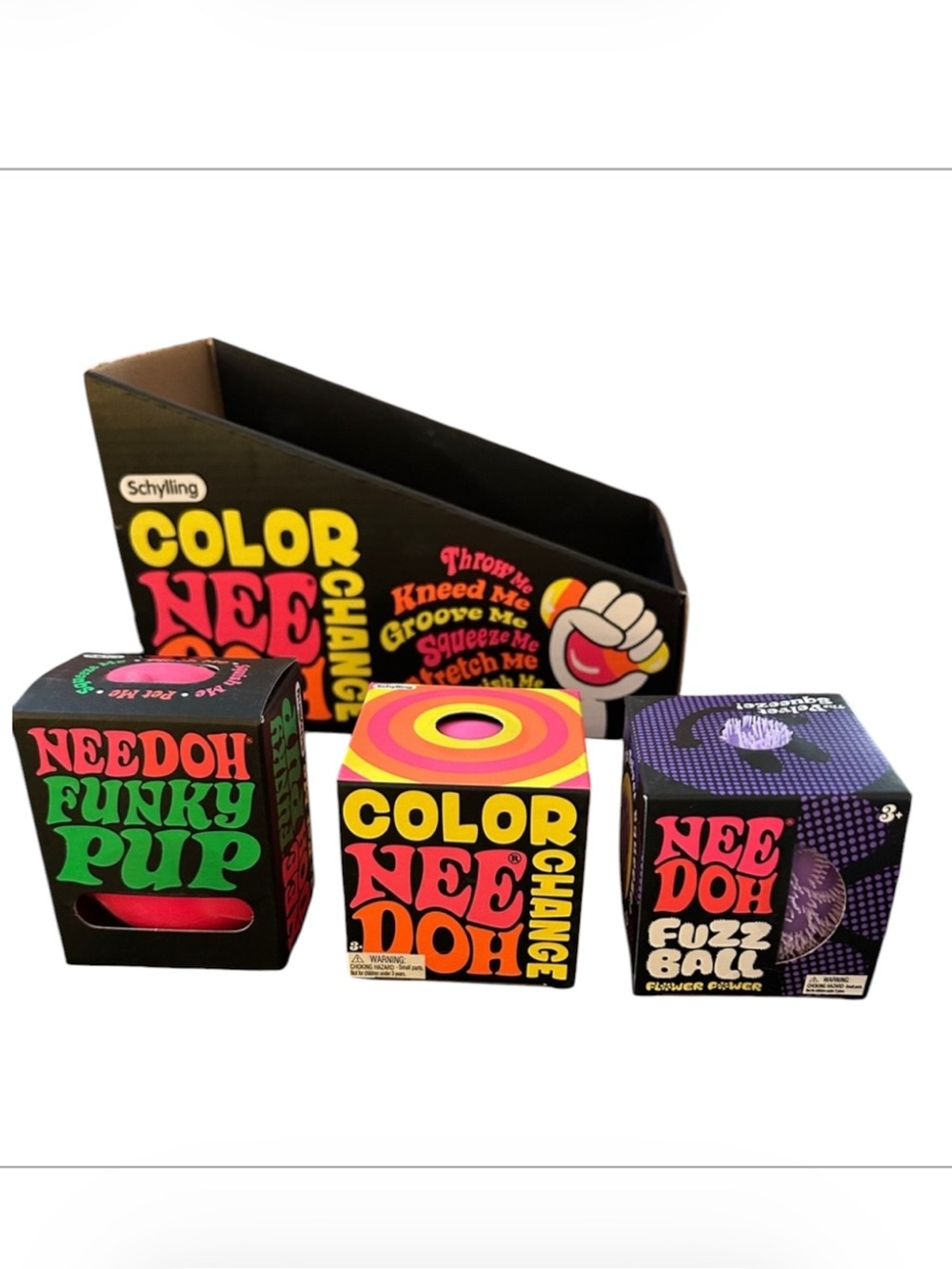 Color NeeDoh Kids Stress Toy Trio - Bright Multicolor